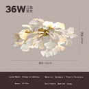Modern Ceramics Ginkgo Leaf Chandelier Lamp Atmospheric Luxury Villa Loft Hotel Home - Ljojo