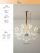 French Crystal Chandelier Light Luxury Dining Room Bedroom Decoration Ljojo Retro American Glamorous