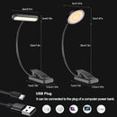 Ljojo LED Clamp Book Lamp USB Plug Dimming Night Light Wedding Bedroom Study