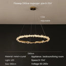 Nordic Luxury Crystal Ring Chandelier | Dimmable Ceiling Light by Ljojo