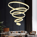 Crystal Living Room Chandelier - Modern Luxury Stair Pendant Light by Ljojo