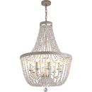 American Lustre K9 Crystal E14 Pendant Lights: French White Iron LED Hanging Lamp by Ljojo