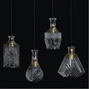 Nordic Minimalist Glass LED Pendant Lights by Ljojo - Clear Antique Bottles Chandelier