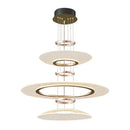Ljojo Luxury LED Chandelier: Adjustable Aluminum Pendant Light with Remote Dimmable