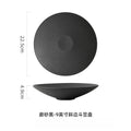Ljojo Matte Black Western Food Plate Pasta Noodles Bowl Shallow Dish Set