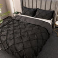 Ljojo 3D Flower Duvet Cover Set, Reversible Quilt Covers + Pillowcase, Solid Color, Home Bedding Essentials