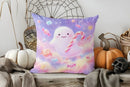 Cute Ghost Floral Halloween Pillow Cover for Sofa Bedroom Car by Ljojo