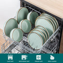 Ljojo LOIRE 16/32 Piece Green Ceramic Dinnerware Set - Oven Safe Stoneware
