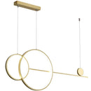 Ljojo Modern LED Ring Chandelier Black Gold White Lighting for Dining Room Kitchen Island