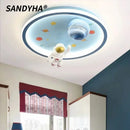 Astronaut LED Ceiling Light Space Children's Room Lamp Boy Bedroom Decor Ljojo