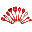 Ljojo 10-Piece Silicone Cookware Set for Kitchen Cooking & Baking