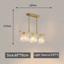 Nordic Modern Luxury Crystal Chandelier Three-Head Hanging Light Fixture for Living Room by Ljojo