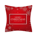 Ljojo Merry Christmas Print Sofa Cushion Decoration Pillowcase