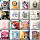 Ljojo Lion Tiger Head Pillowcase for Home Decor - Soft and Stylish Animal Cushion Cover