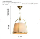 Ljojo Minimalist Dining Room Cloth Chandelier LED Light - Modern Creative Bedroom Pendant Lamp