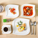 Ljojo 30/60-Piece White Porcelain Dinner Set Tableware for 6/12