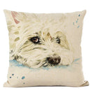 Cute Bulldog Hand-Painted Linen Pillowcase by Ljojo Teddy Collection