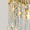 French Copper Porch Chandelier | Retro Crystal Hanging Lamp by Ljojo