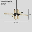Ljojo LED Pendant Light Glass Hanging Chandelier for Living Dining Room Bedroom Decor