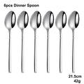 Ljojo 24-Piece Stainless Steel Cutlery Set | Elegant Mirror Finish Western Dinnerware