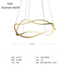 Ljojo Line Art LED Chandelier Modern Designer 3D Curved Pendant Lamp for Home Decor