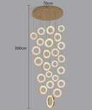 Ljojo LED Crystal Chandelier Ceiling Lamp for Modern Indoor Living Room Lighting