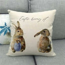 Easter Bunny Eggs Printed Pillow Covers 45x45cm - Ljojo Easter Decorations
