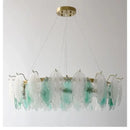 SANDYHA Stained Glass Chandelier LED Pendant Light Stylish Elegant Lighting for Living Room Bedroom by Ljojo