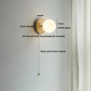 Ljojo LED Glass Wall Lights: Nordic White Bedside Sconce with Switch