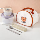 Ljojo 1100ml Clear Plastic Food Container with Leak-proof Lid