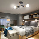 Ljojo Matte Black Gold Ceiling Light for Living Room Bedroom Office