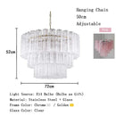 LED Pink Clear Glass Chandelier Stylish Designer Texture for Staircase Decor by Ljojo