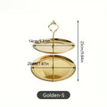Ljojo 2/3 Layer Stainless Steel Cake Stand Fruit Tray Dessert Rack Gold Silver