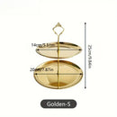 Ljojo 2/3 Layer Stainless Steel Cake Stand Fruit Tray Dessert Rack Gold Silver
