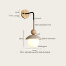 Ljojo LED Wall Sconce Lamp, Nordic Modern Design, Adjustable Yellow Travertine Light for Living Room