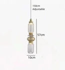 Clear Amber Glass LED Chandelier Pendant Lamp Adjustable Modern Lighting Ljojo