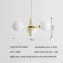 Ljojo LED Pendant Light: Modern Nordic Chandelier for Living Room, Bedroom, and Restaurant Lighting