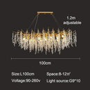 Ljojo Modern Luxury Crystal Chandelier LED Pendant Lamp Indoor Lighting Fixture