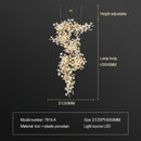 Large Ginkgo Leaf Chandelier Staircase Lights for Luxury Villas by Ljojo