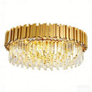 Gold Crystal LED Chandelier Rotundity Ceiling Lamp for Living Room by Ljojo