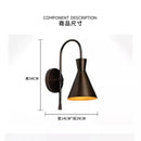 Nordic Retro Iron Copper LED Wall Lamps for Living Room Bedroom Study by Ljojo