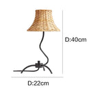 French Design Rattan Weaving Table Lamp LED E27 | Retro Medieval Art Decor by Ljojo