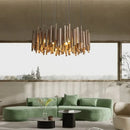 Modern Minimalist LED Hanging Chandelier Wabi-sabi Wooden Pendant Light by Ljojo
