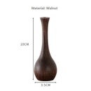 Ljojo Minimalist Solid Wood Vase, Creative Desktop Ornament for Plants and Flowers