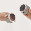 Ljojo Stainless Steel Magnetic Seasoning Box Set Wall-mounted Kitchen Jar