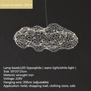 Iron Mesh Cloud Pendant Light Industrial Loft Chandelier for Bedroom Staircase Corridor by Ljojo