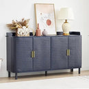 Ljojo™ 4-Door Wooden Storage Cabinet with Adjustable Shelf and Iron Legs