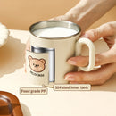 Ljojo Kids Double Layer Stainless Steel Water Cup with Handle