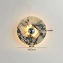 Ljojo Marble LED Wall Sconce Round Indoor Lamp for Home Decor