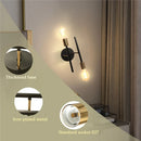 Ljojo Modern 2-Head Wall Sconce in Black & Gold for Bedroom, Living, Dining Room